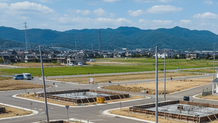 新築分譲地区画（基礎工事）