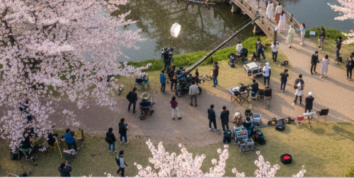 ロケーションの空撮など