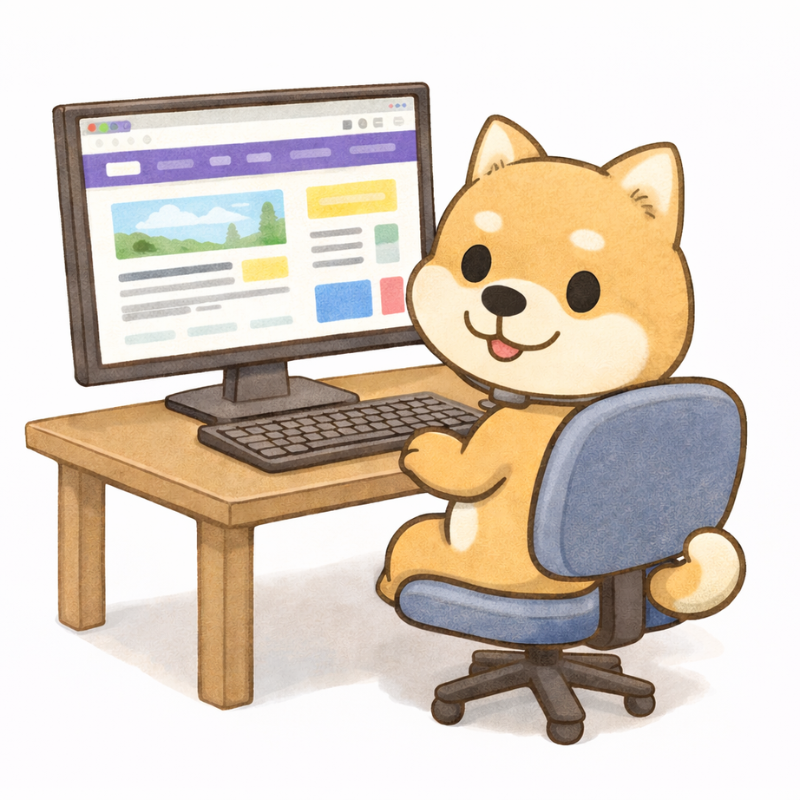 ワンちゃんのWEB制作