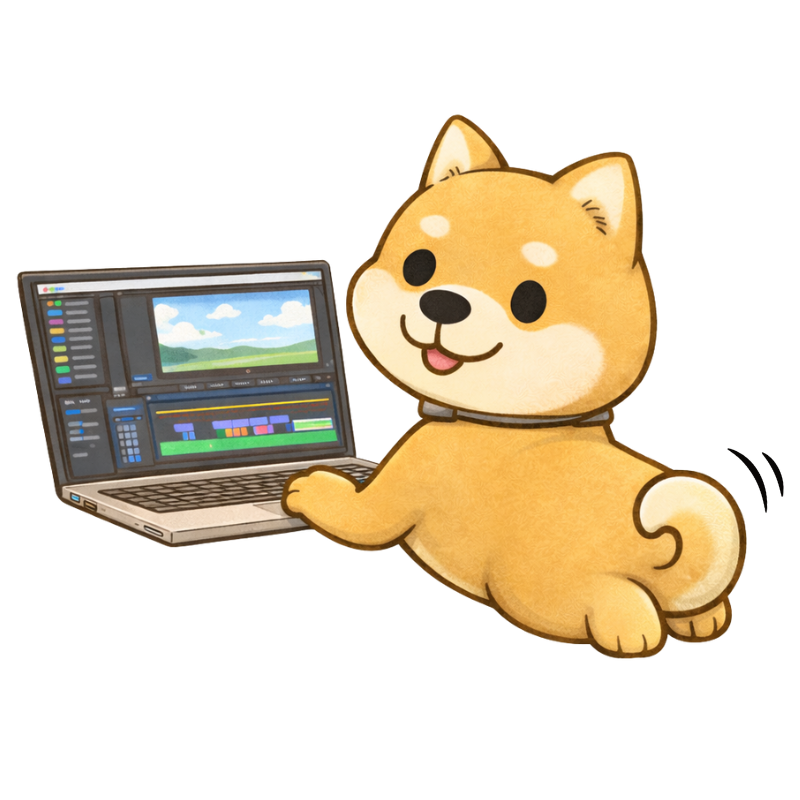 ワンちゃんの動画編集