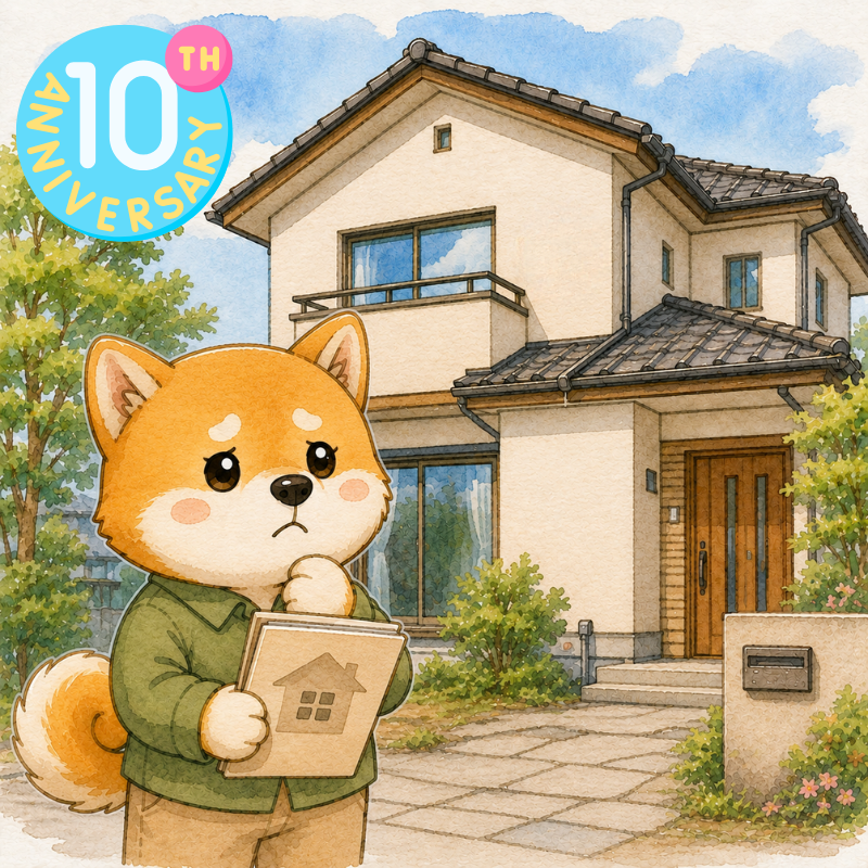 もう10年。。。保証期間を迎えるけど、屋根は大丈夫かな?新築当時の施工不良が原因の被害はないかなー?