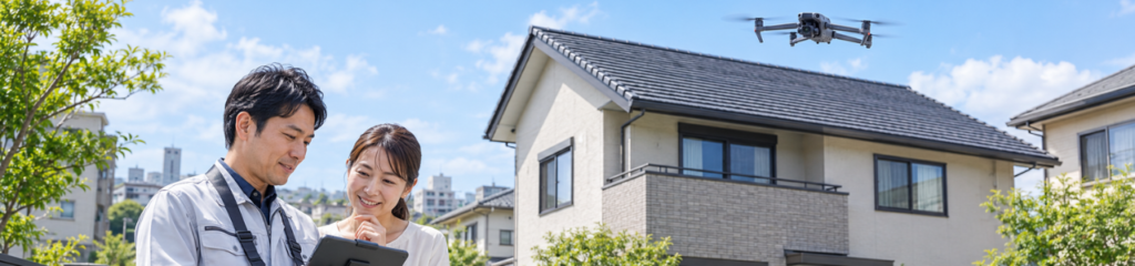 危ない屋根調査や外壁調査はドローンにお任せ